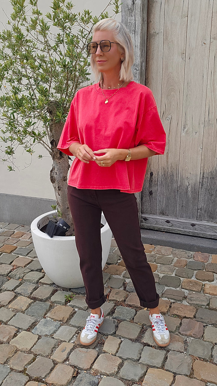 ADÈLE mom jeans chocolat