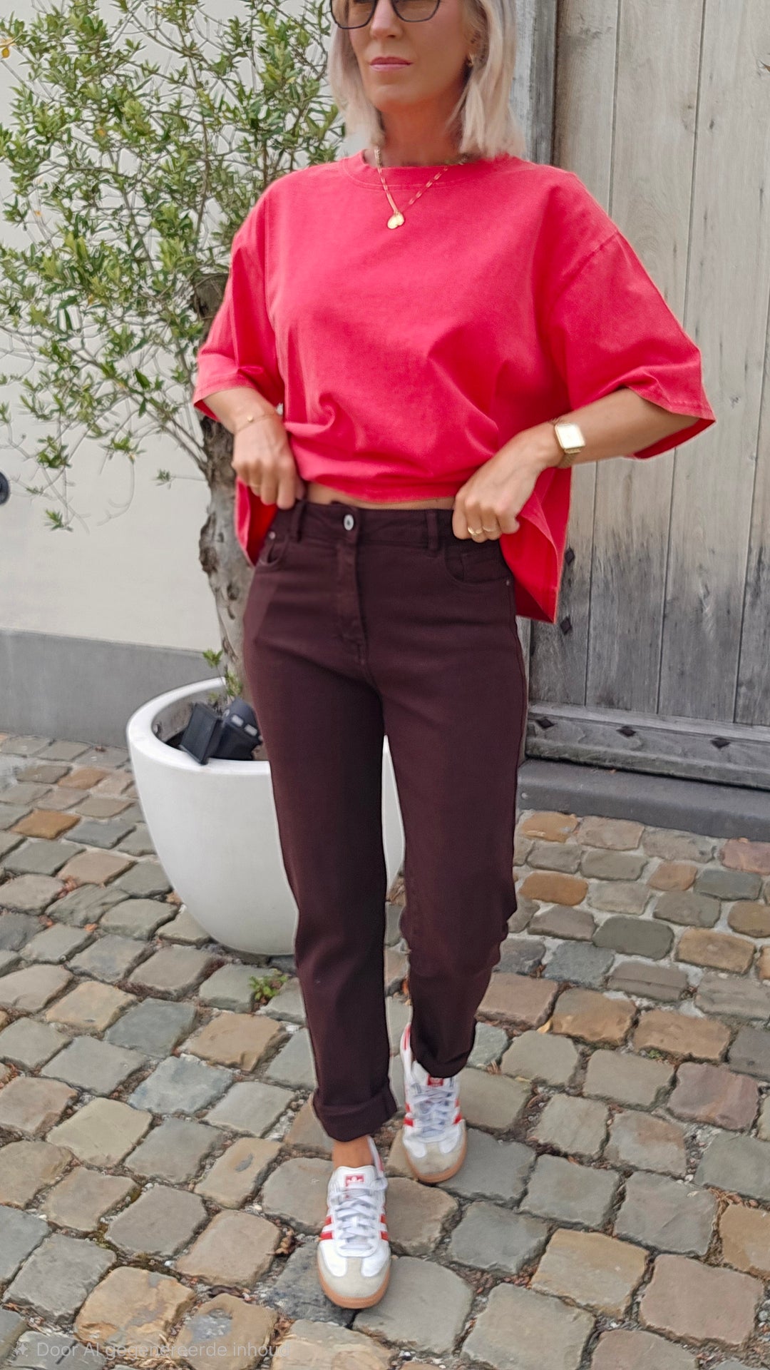 ADÈLE mom jeans chocolat