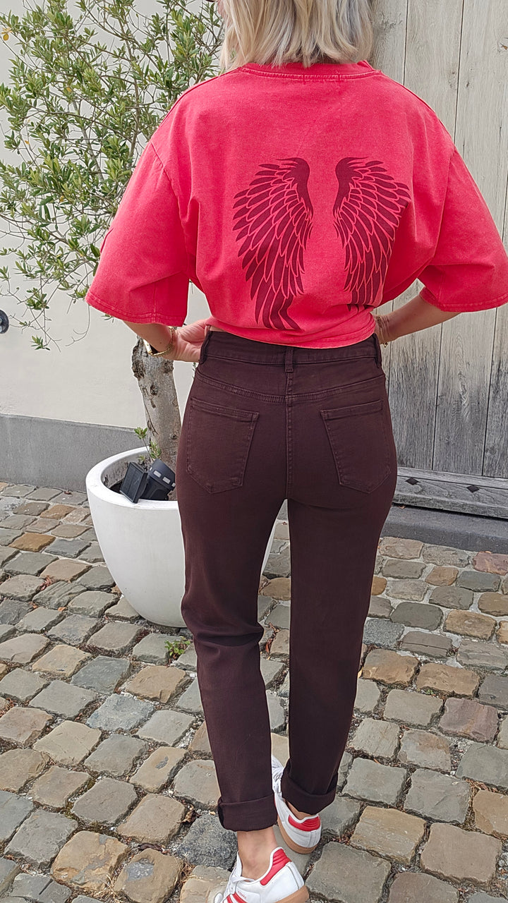 ADÈLE mom jeans chocolat