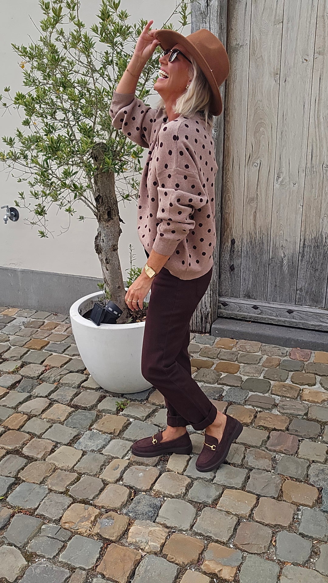 ADÈLE mom jeans chocolat
