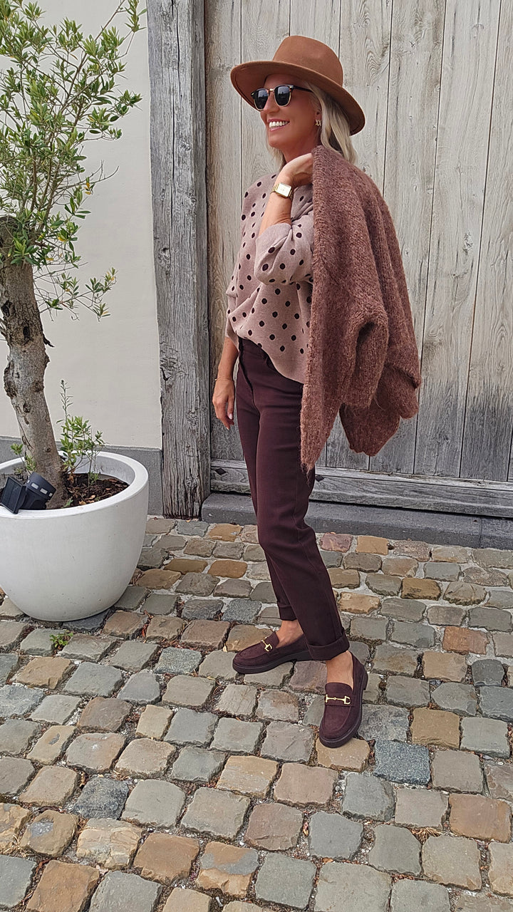 ADÈLE mom jeans chocolat