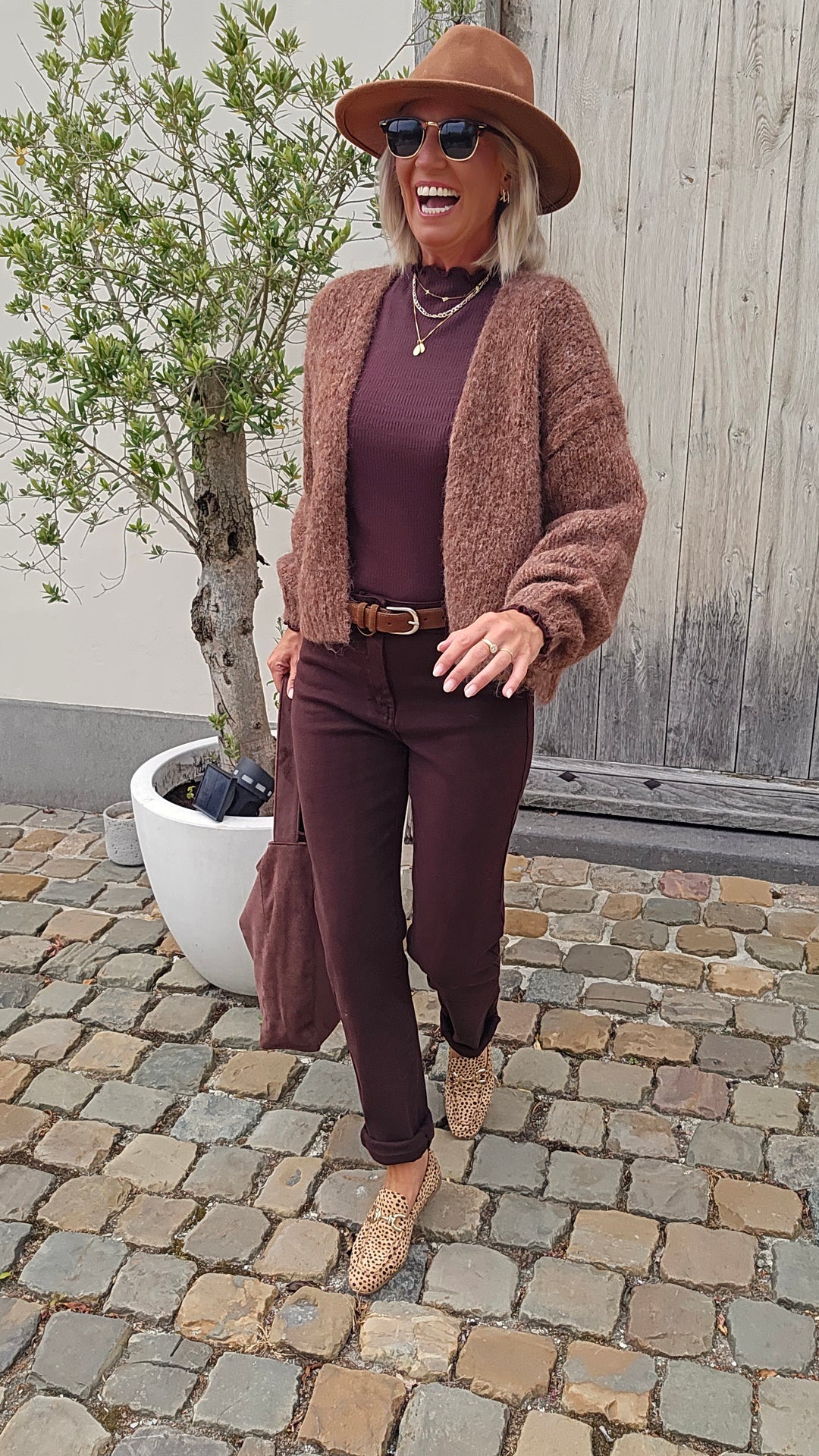 ADÈLE mom jeans chocolat