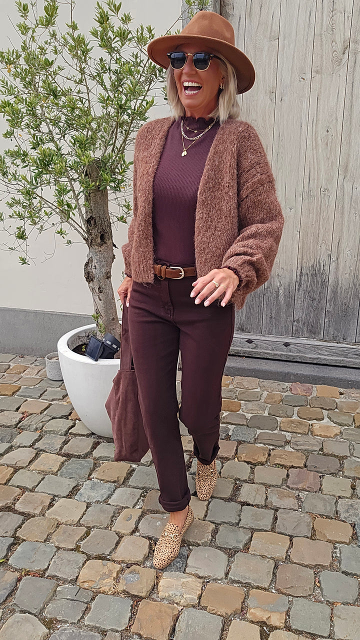 ADÈLE mom jeans chocolat