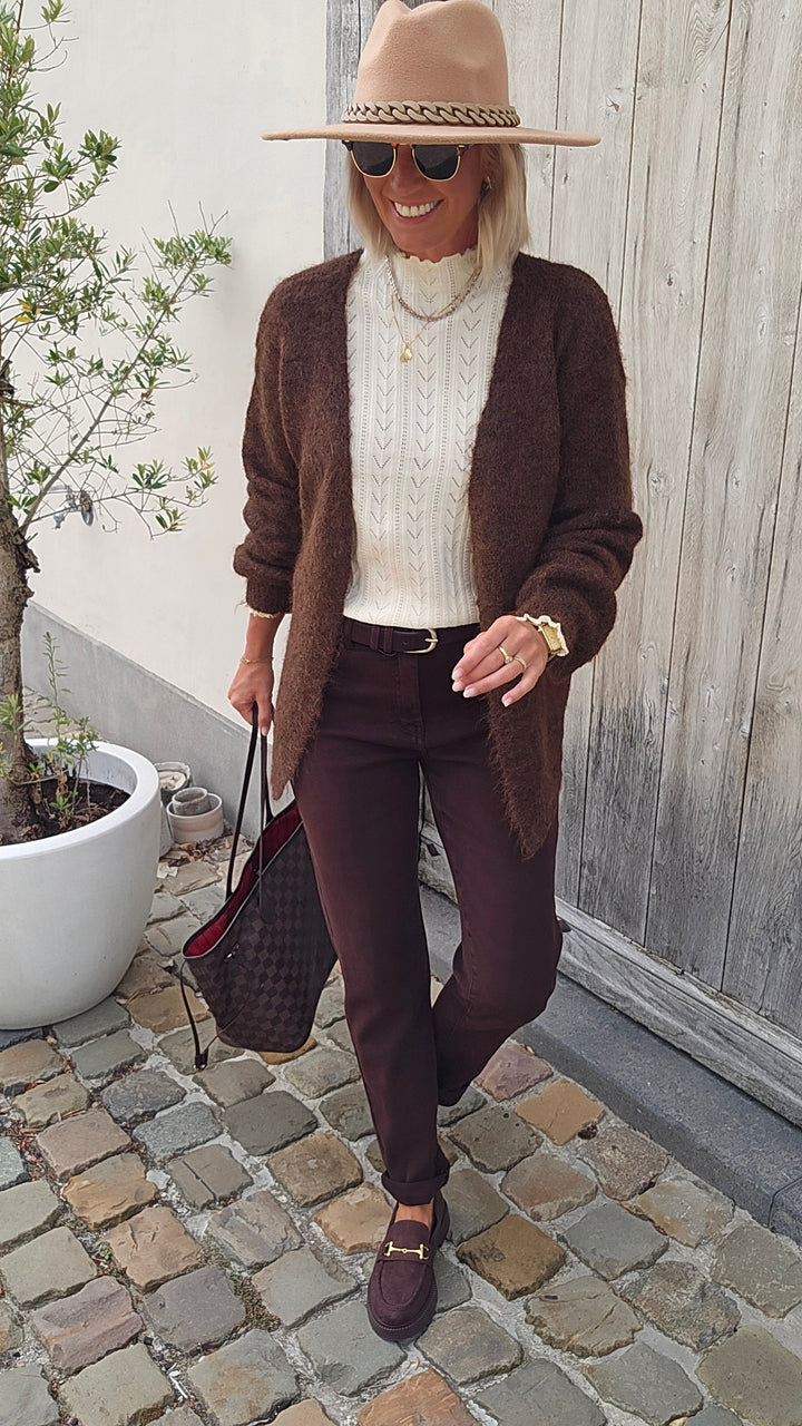 ADÈLE mom jeans chocolat