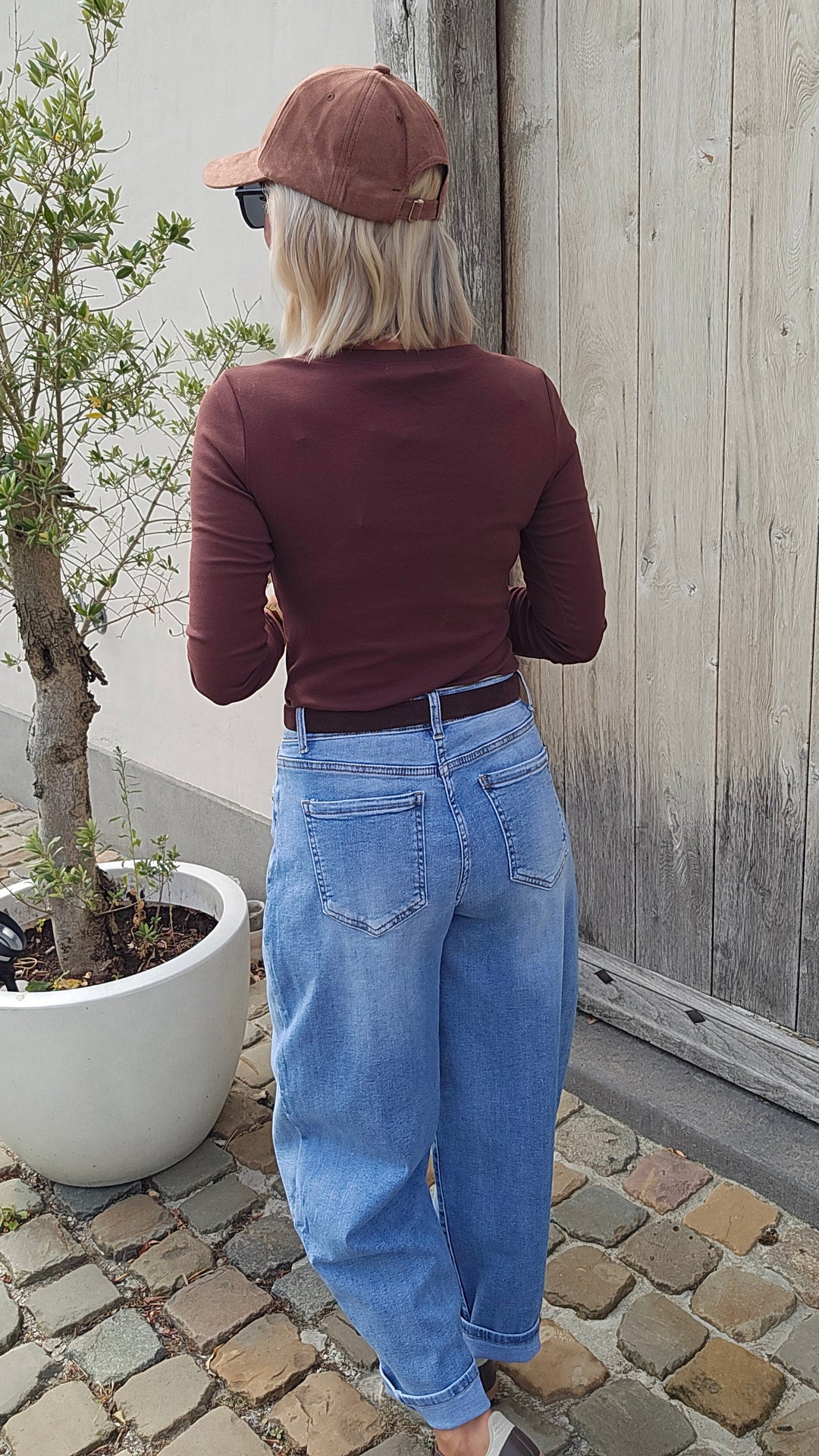 ÉLISE v-neck longsleeve chocolat
