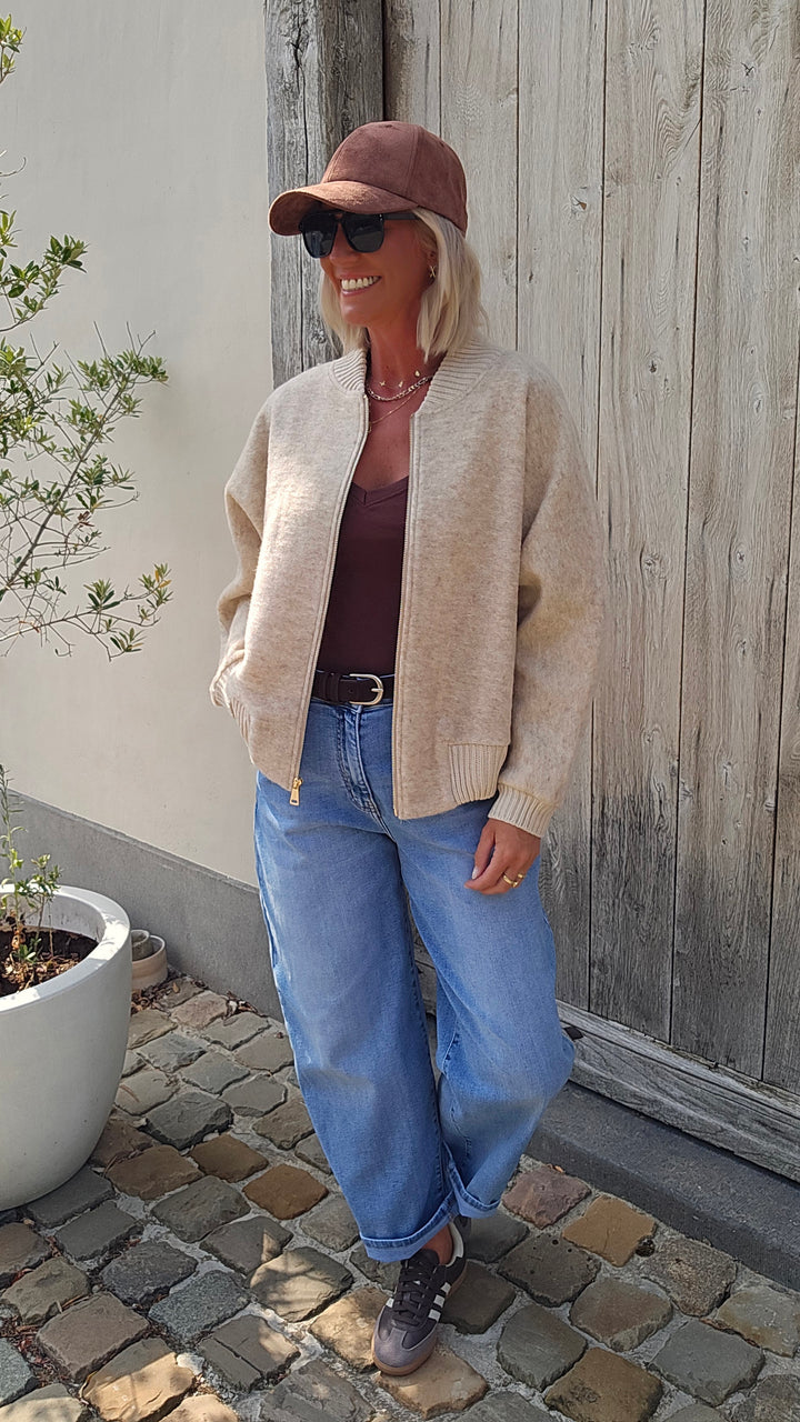 ÉLISE v-neck longsleeve chocolat