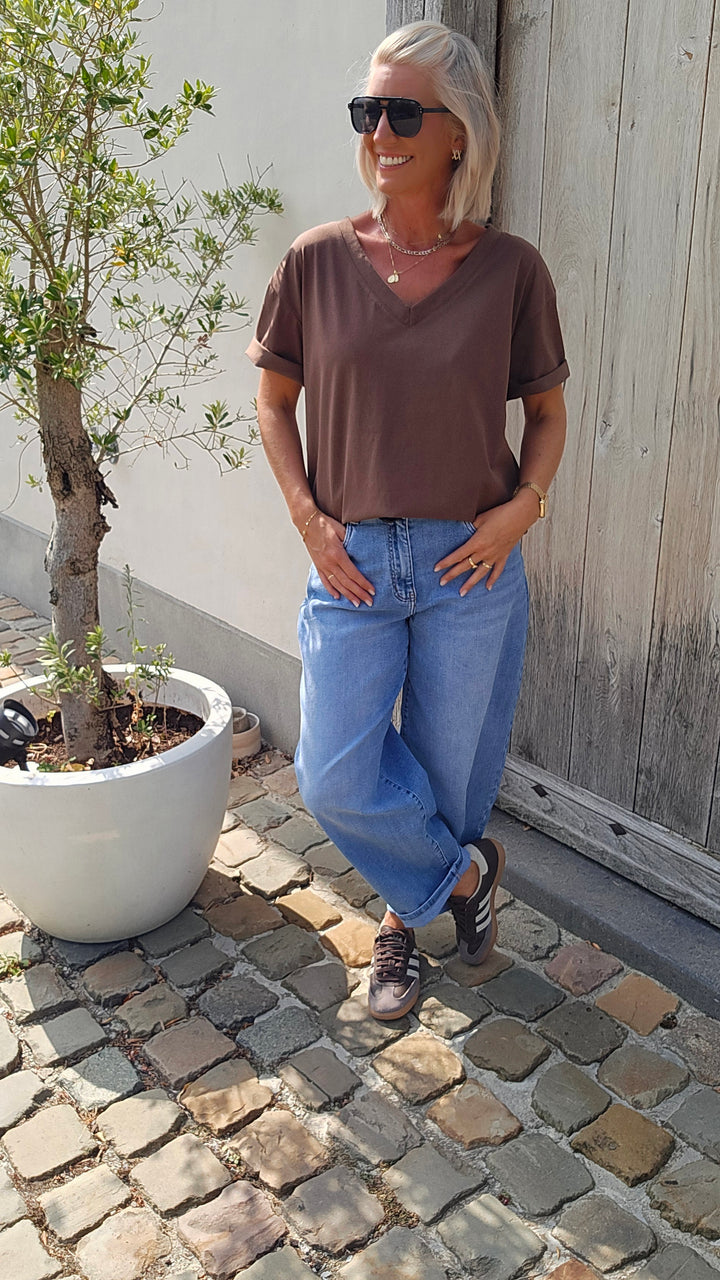 ÉLISE oversized tee chocolat