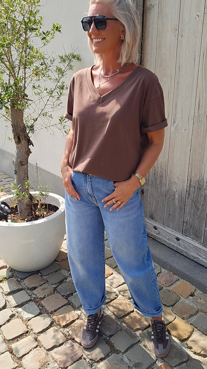ÉLISE oversized tee chocolat