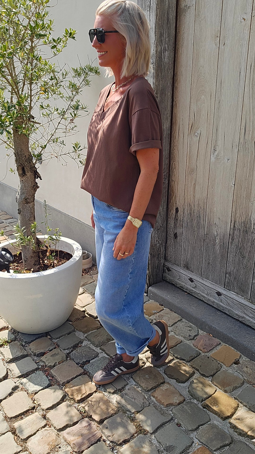 ÉLISE oversized tee chocolat