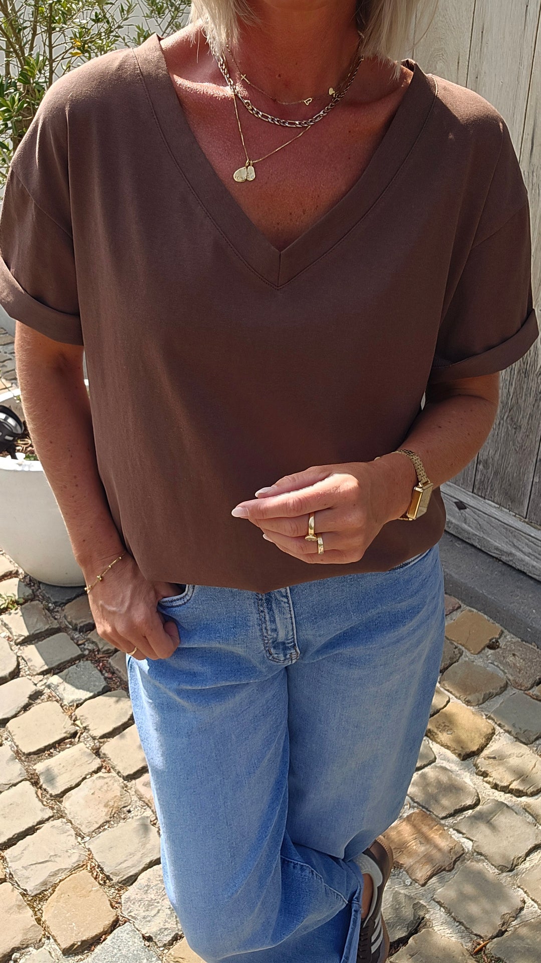 ÉLISE oversized tee chocolat