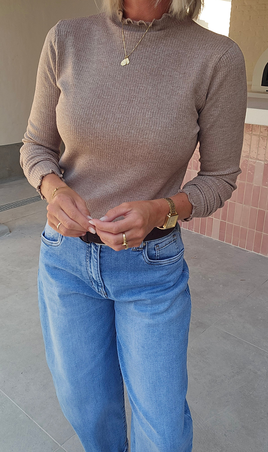 SOFTIE longsleeve taupe