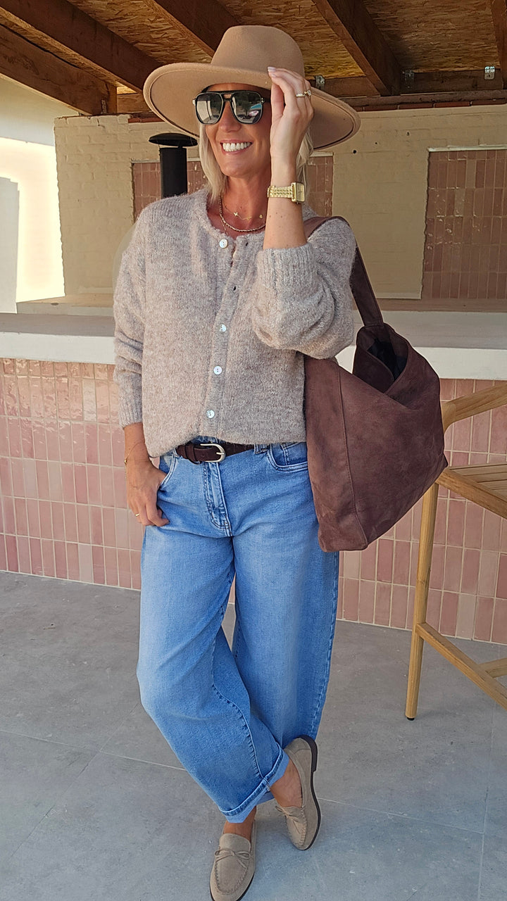LIESJE cardigan taupe