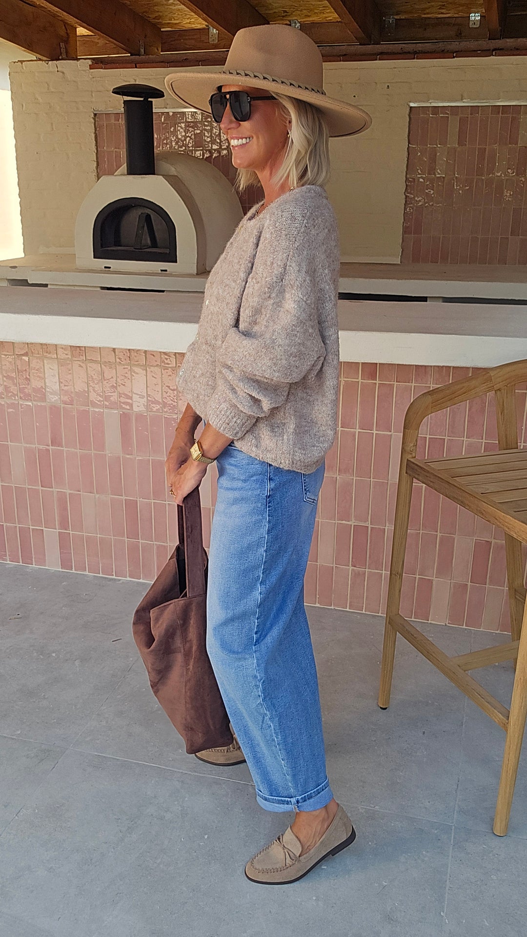 LIESJE cardigan taupe