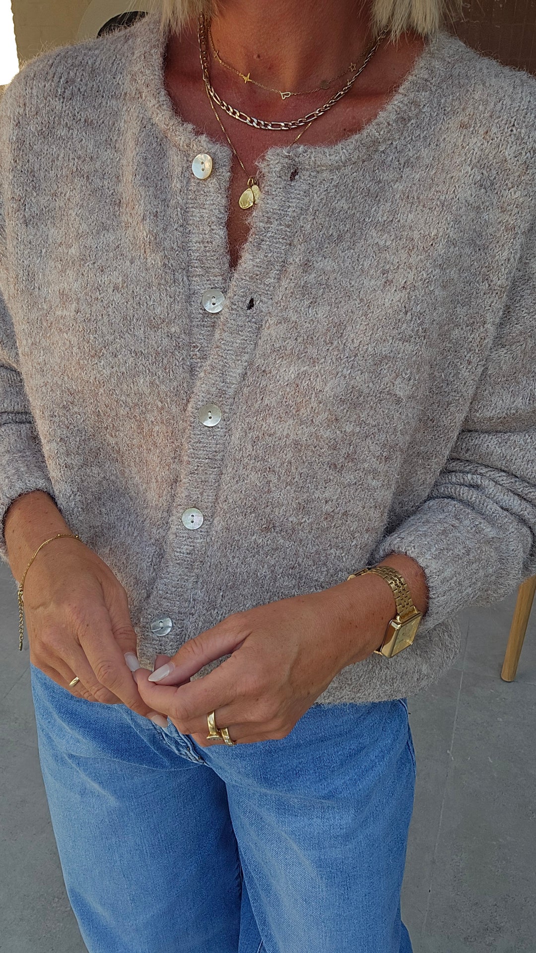 LIESJE cardigan taupe