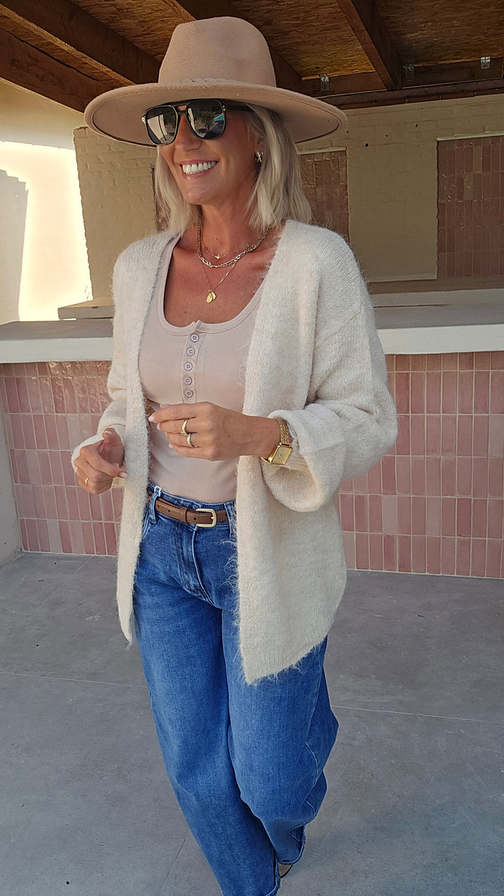 ÉLISE henley longsleeve soft taupe