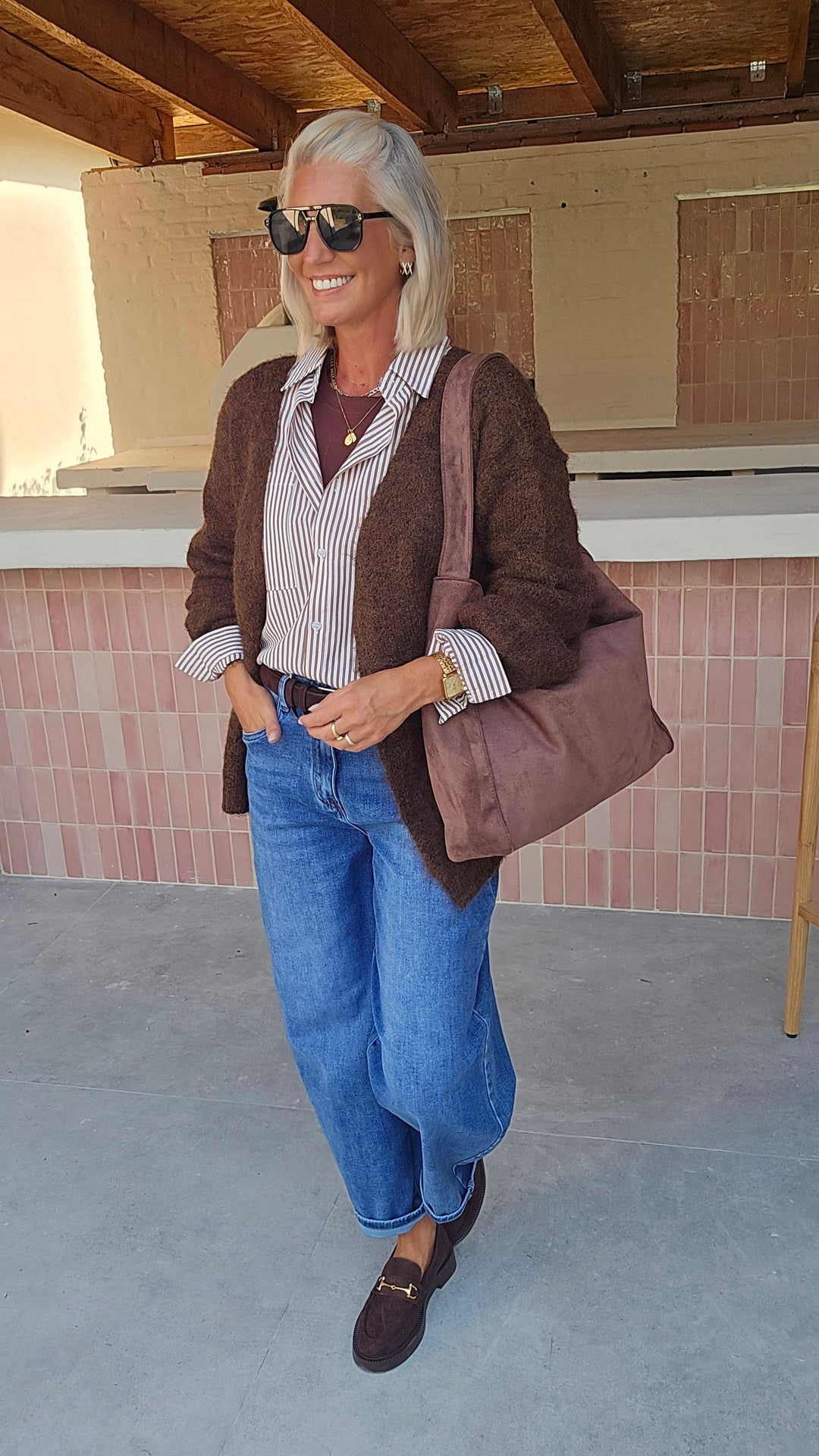 LUCILE cardigan chocolat