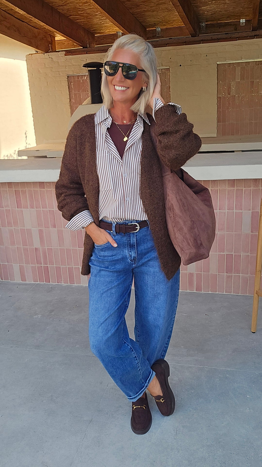 LUCILE cardigan chocolat