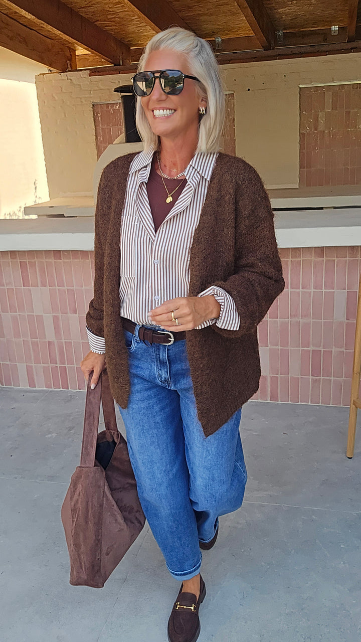 LUCILE cardigan chocolat
