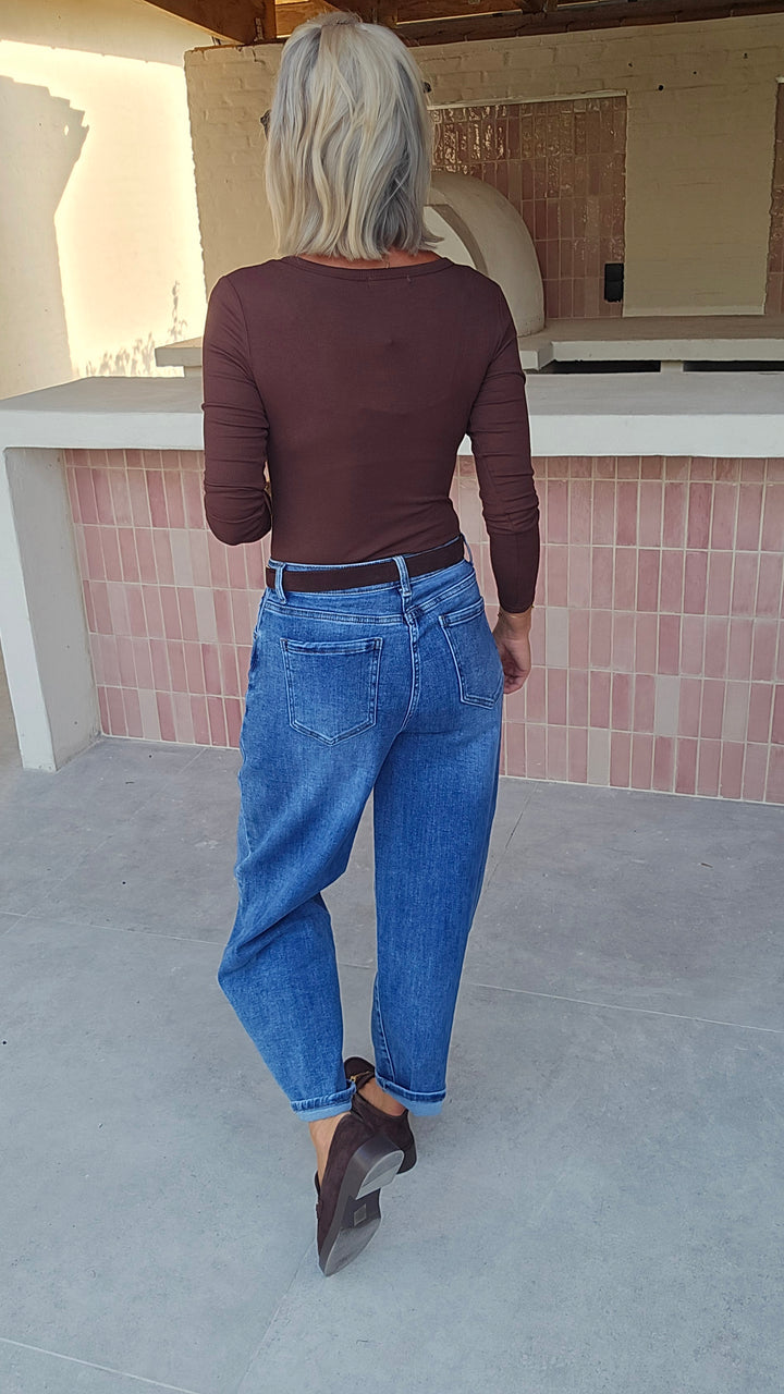 ÉLISE henley longsleeve chocolat