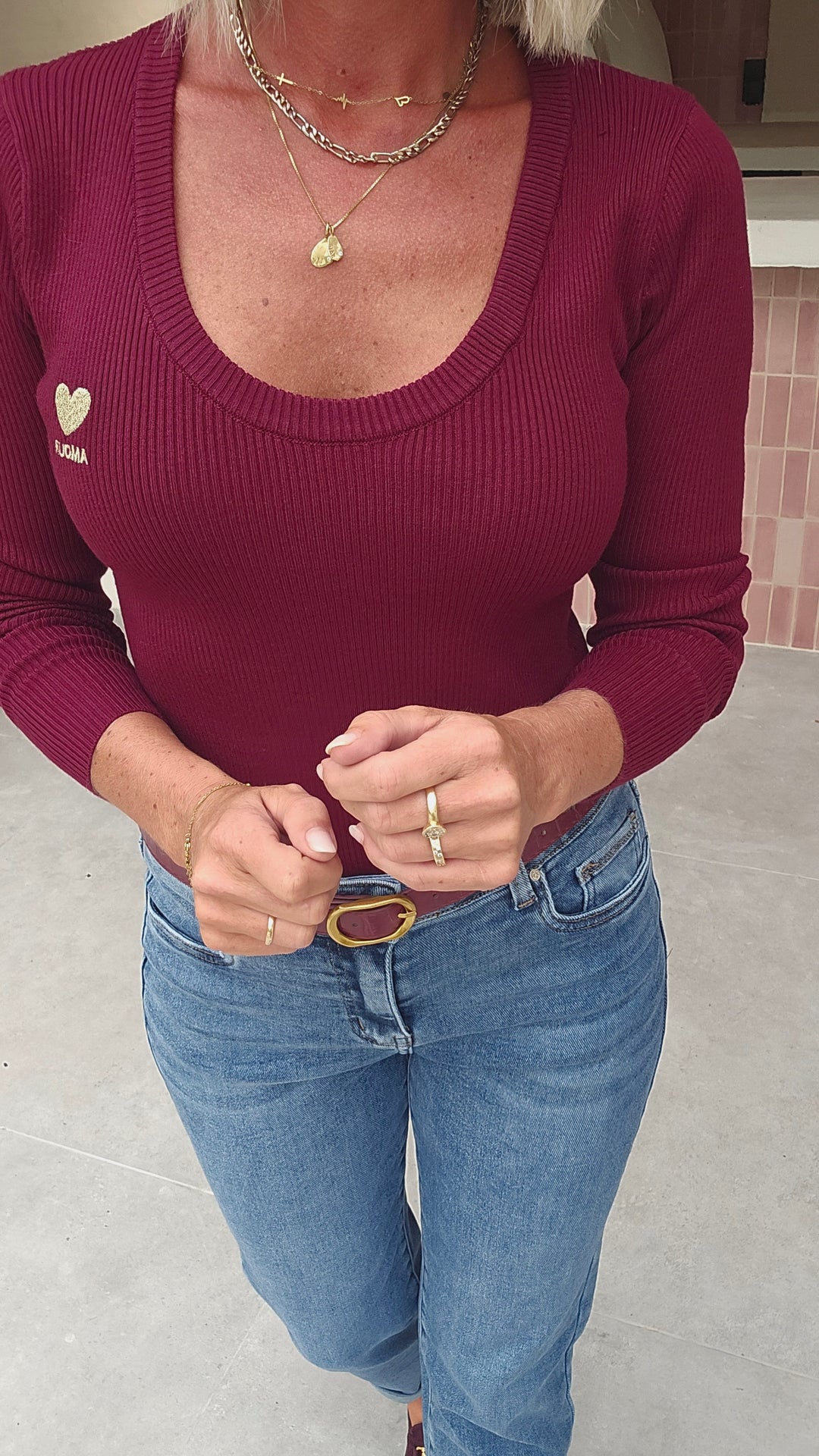 AIMÉE longsleeve burgundy