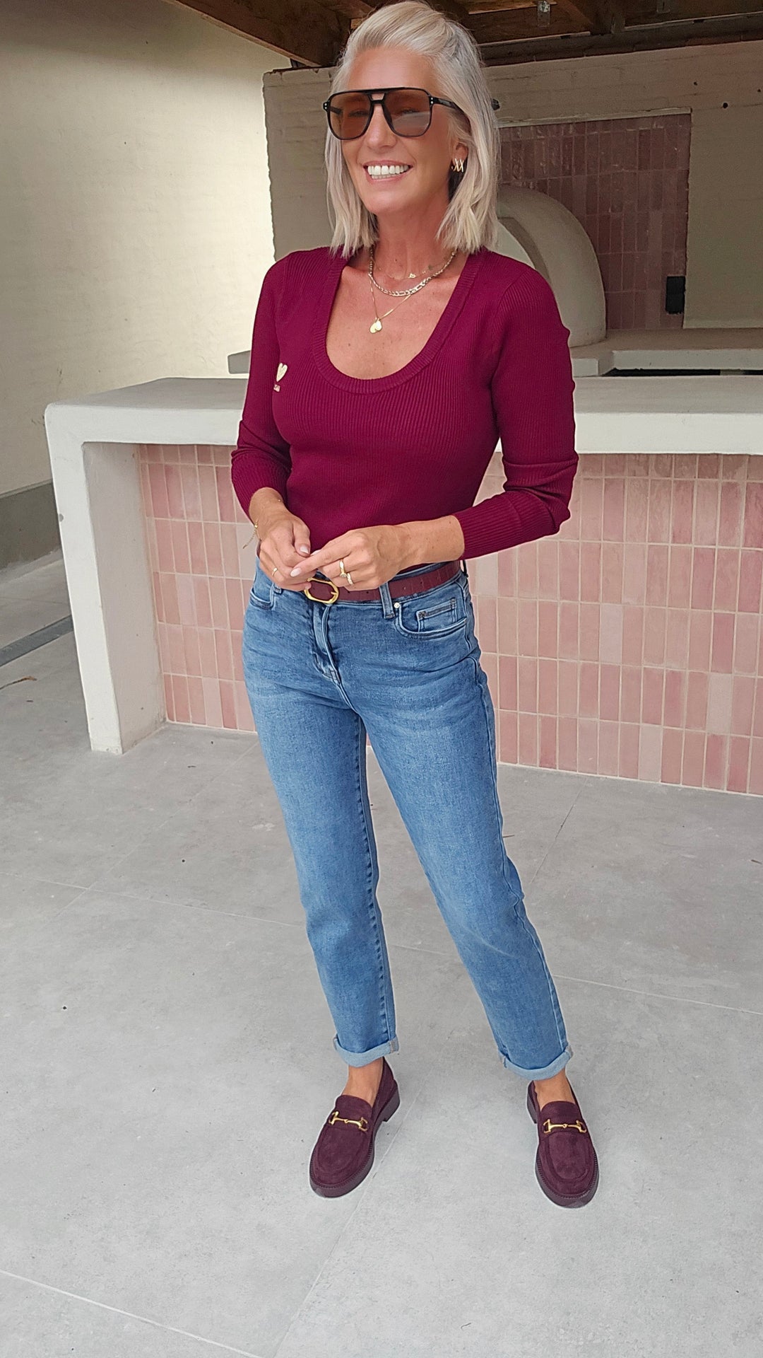 AIMÉE longsleeve burgundy