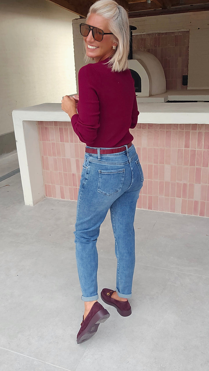 JEANNE mom jeans darker blue