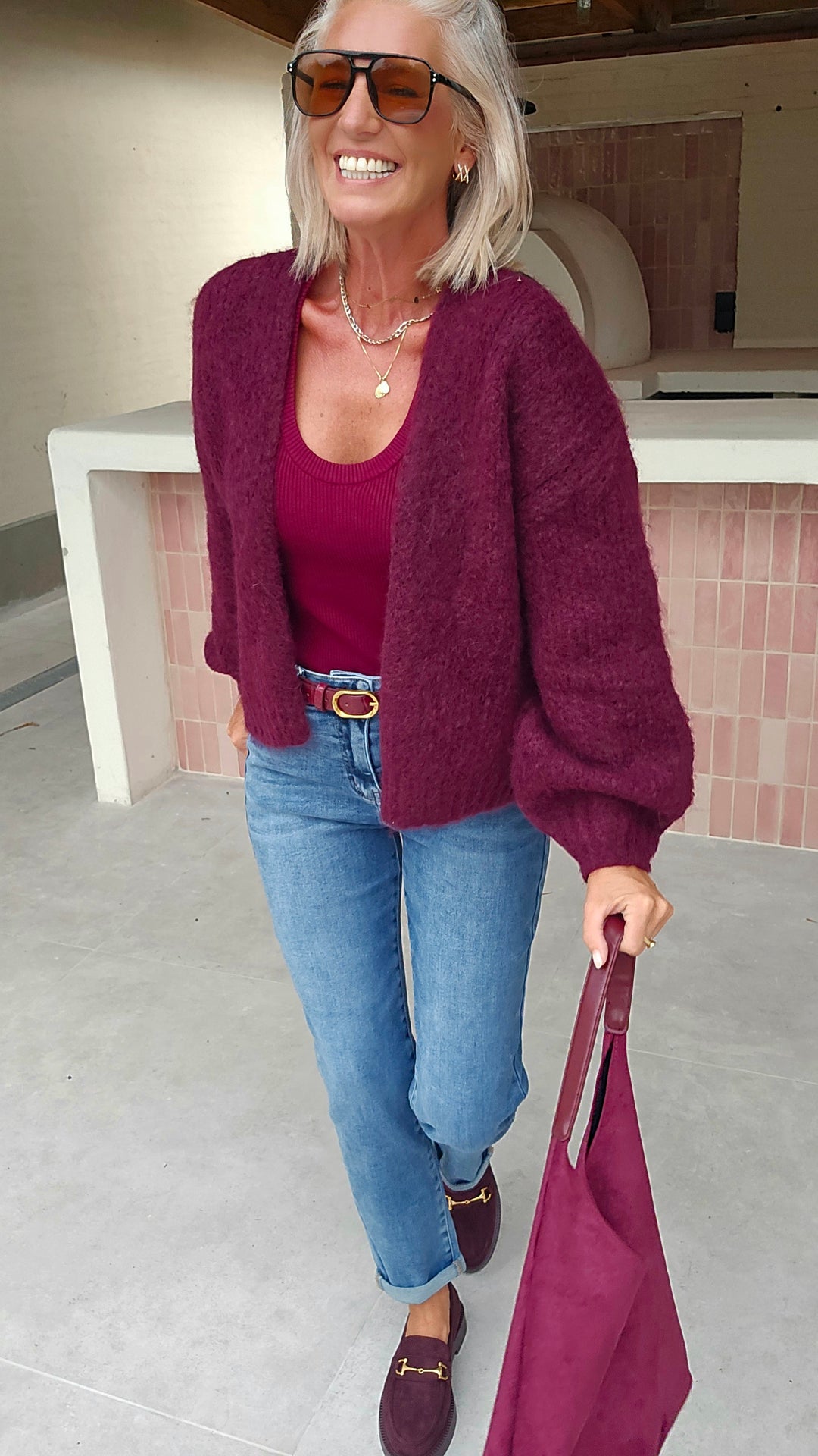 JEANNE mom jeans darker blue