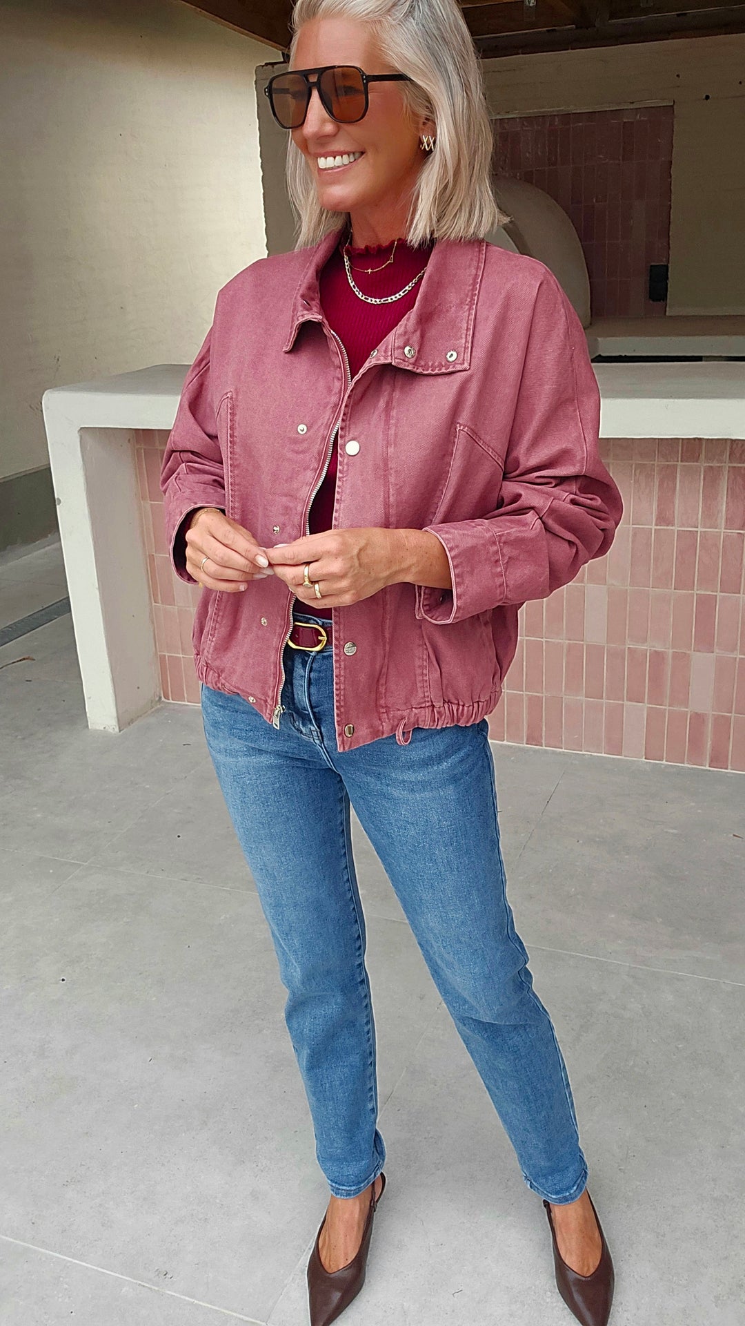 APOLLINE jacket plum