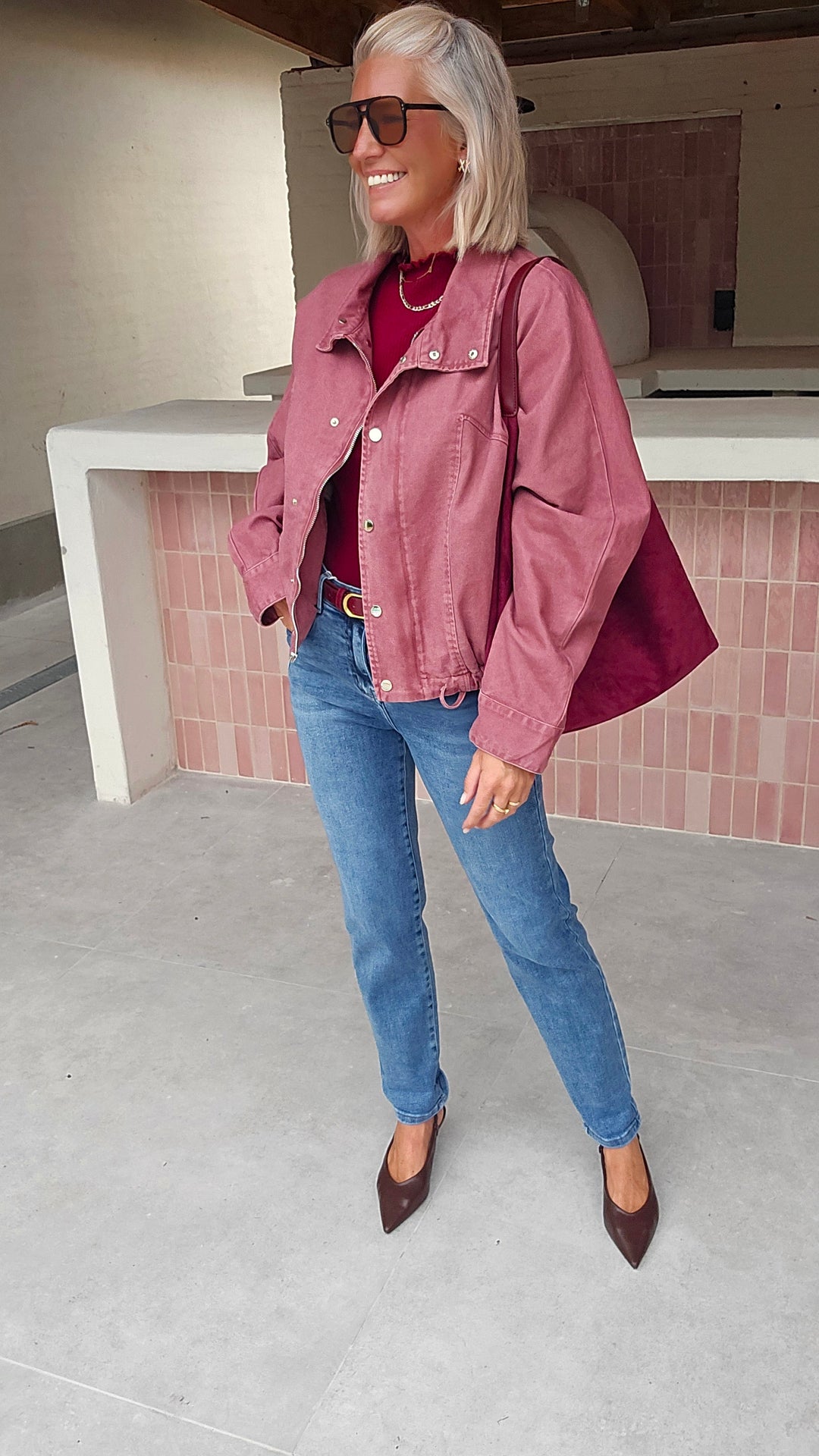 JEANNE mom jeans darker blue