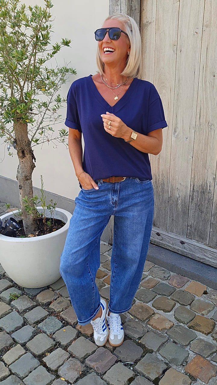 ÉLISE oversized tee navy