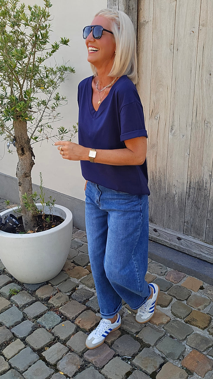 ÉLISE oversized tee navy