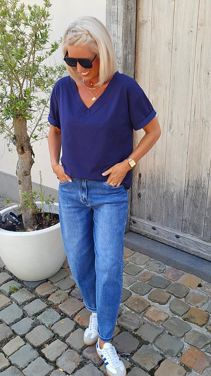 ÉLISE oversized tee navy