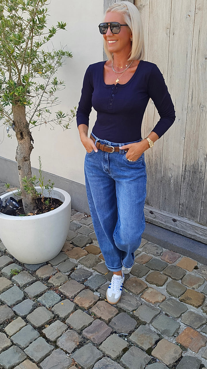 ÉLISE henley longsleeve navy