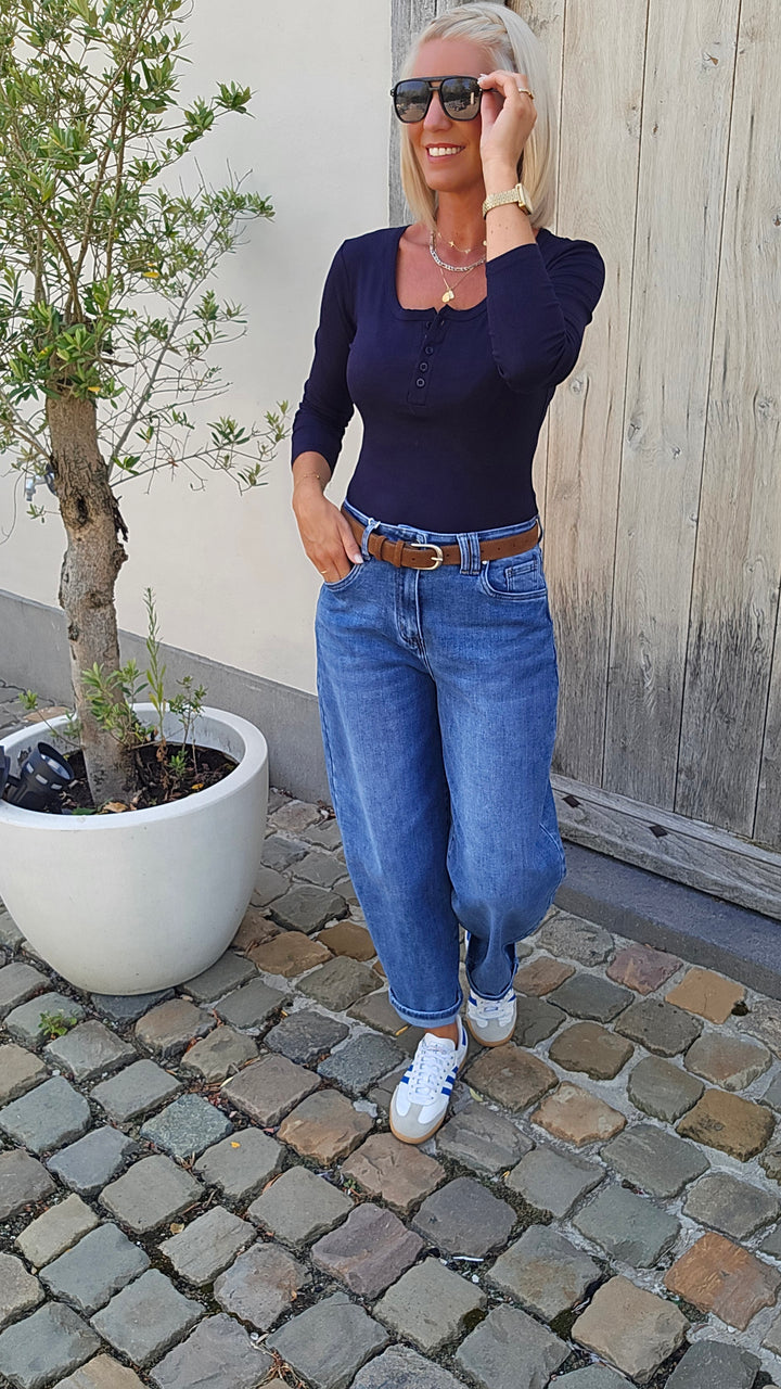ÉLISE henley longsleeve navy