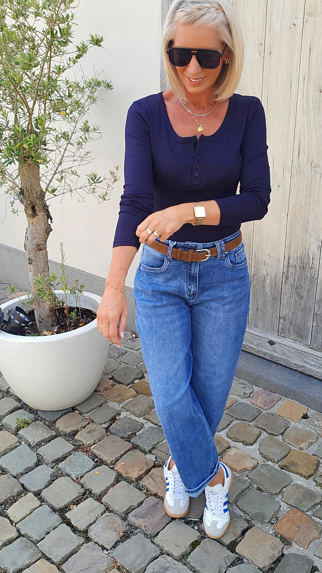 ÉLISE henley longsleeve navy