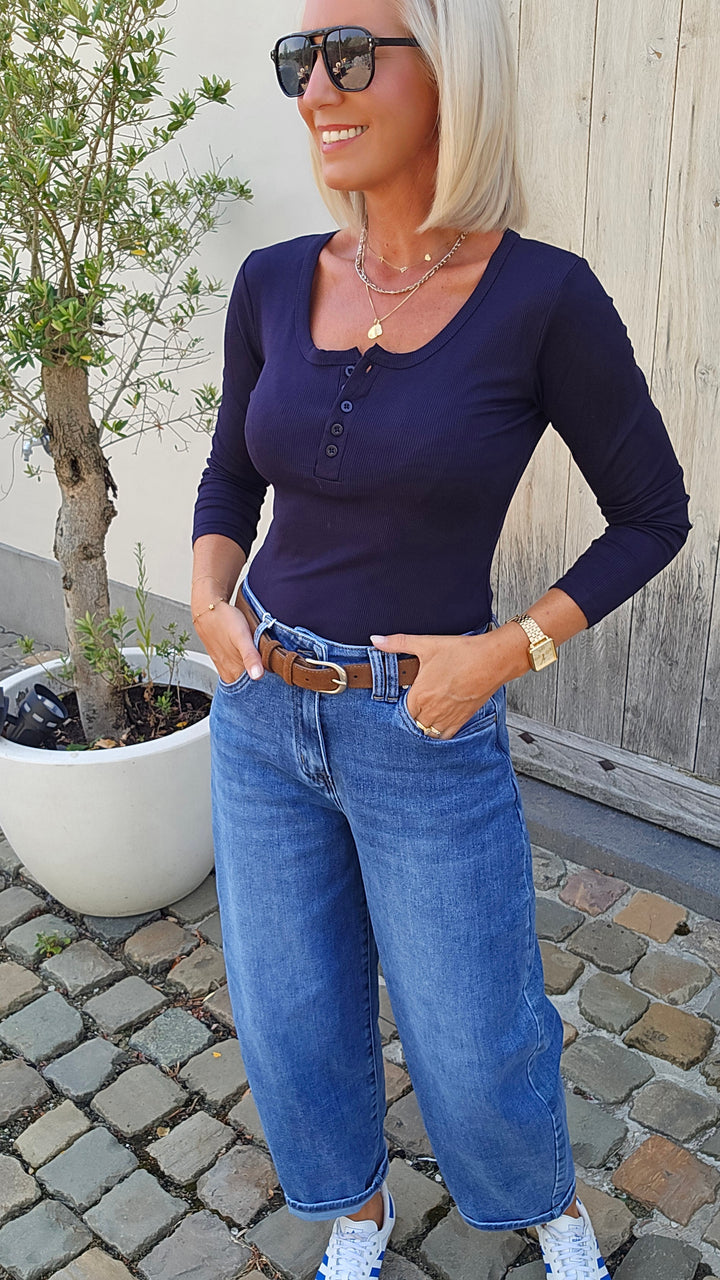 ÉLISE henley longsleeve navy