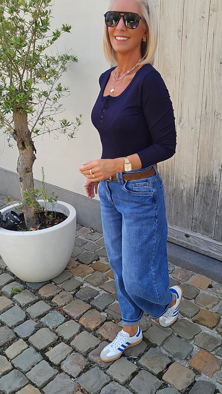ÉLISE henley longsleeve navy