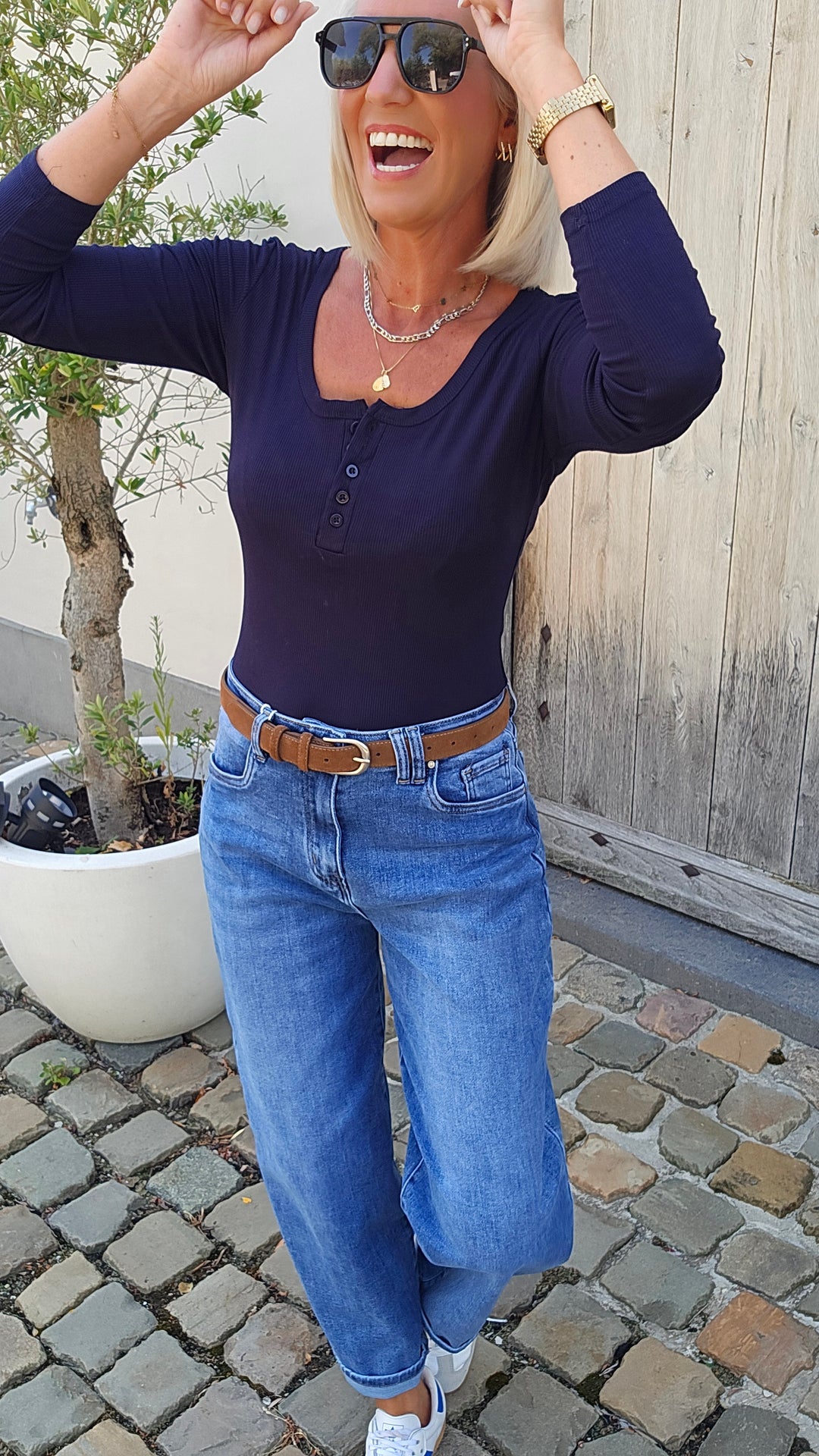 ÉLISE henley longsleeve navy