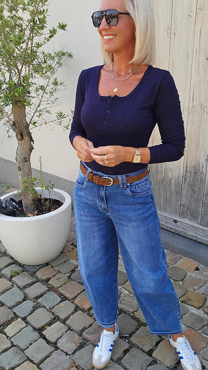 ÉLISE henley longsleeve navy