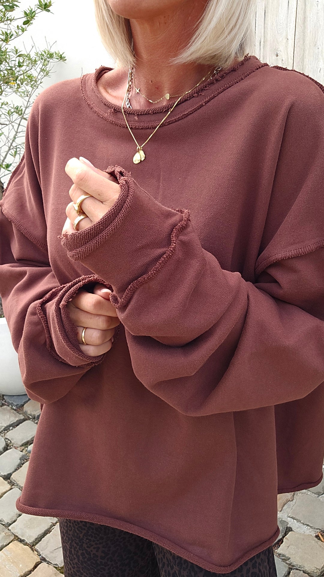 NOÉMIE sweat chocolat