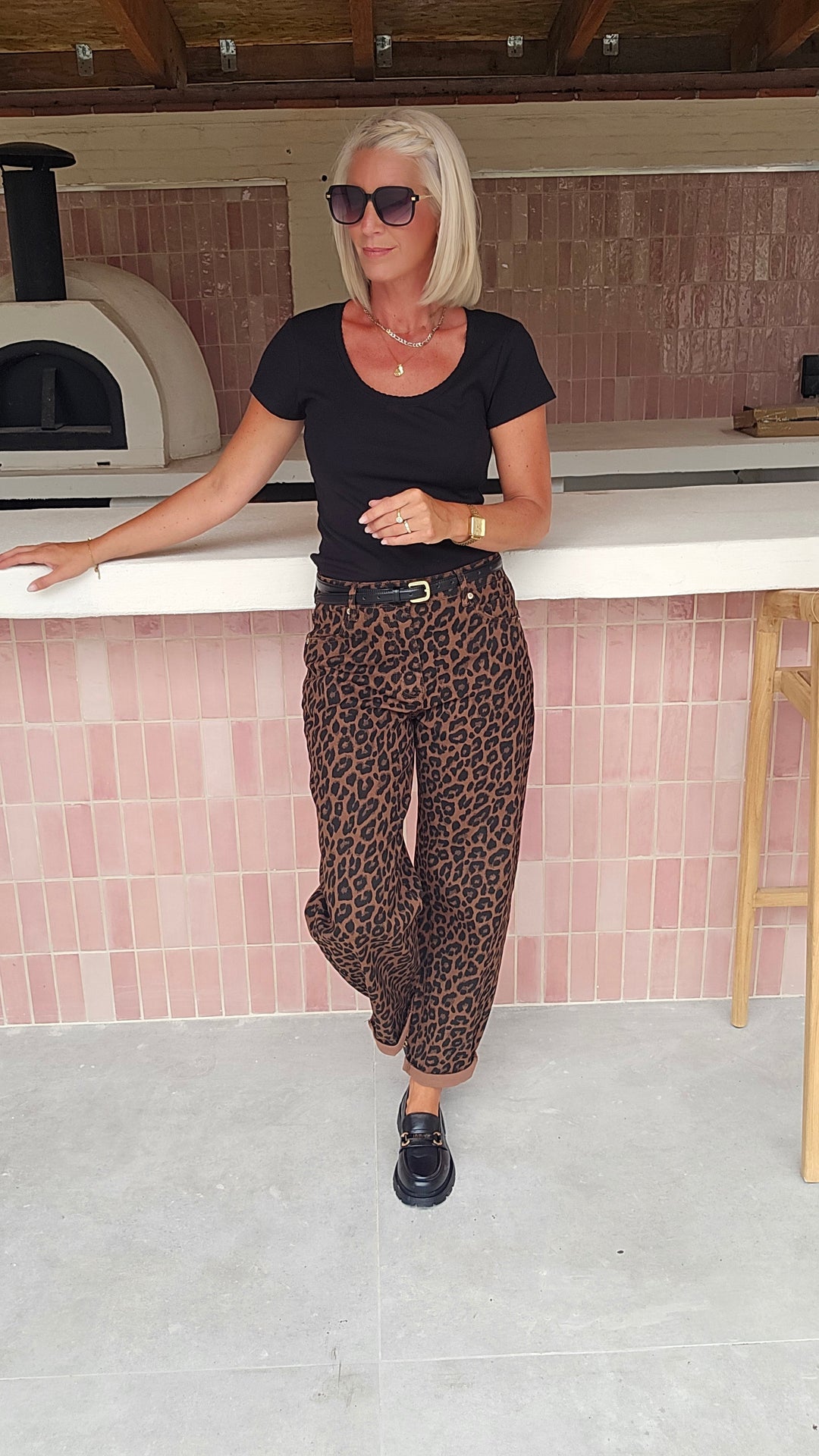 CLARA rib tee black