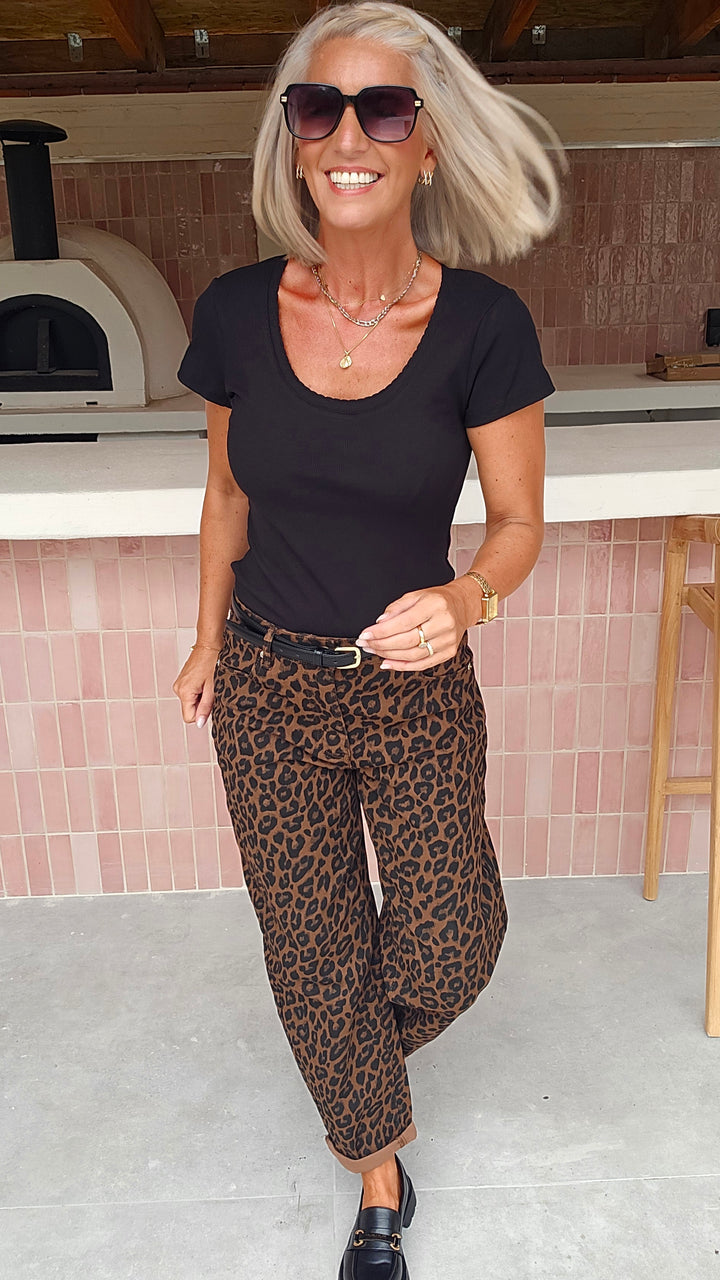 CLARA rib tee black