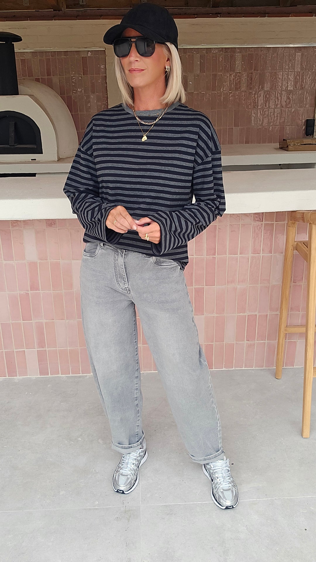 LOU striped longsleeve black &amp; grey