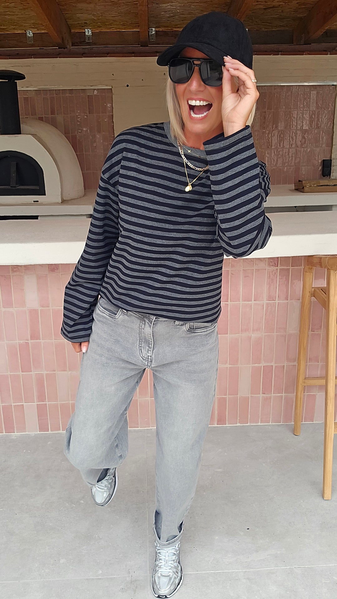LOU striped longsleeve black &amp; grey
