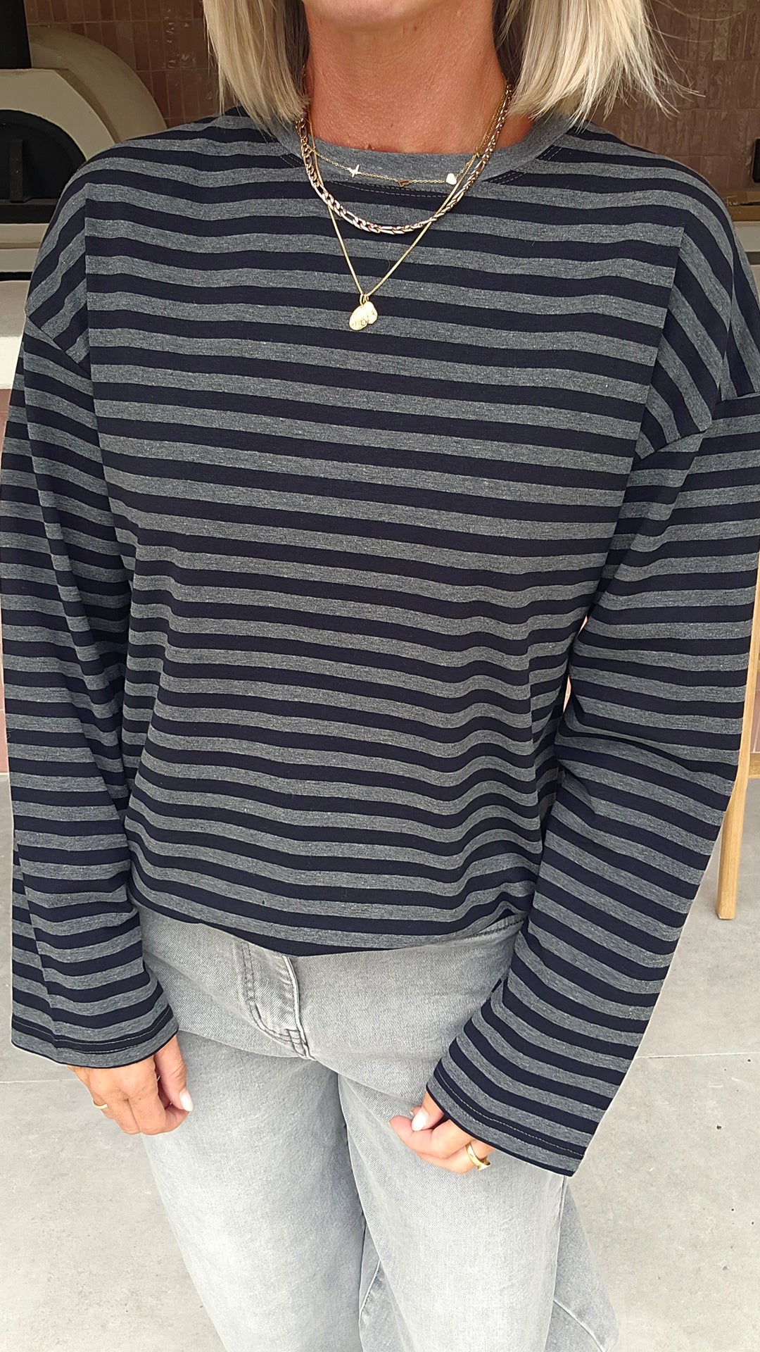 LOU striped longsleeve black &amp; grey