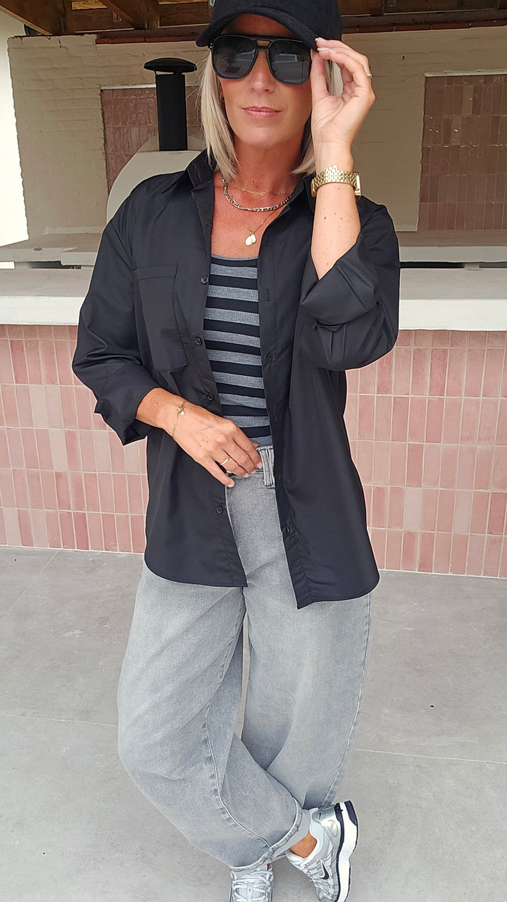 ÉLISE striped top black