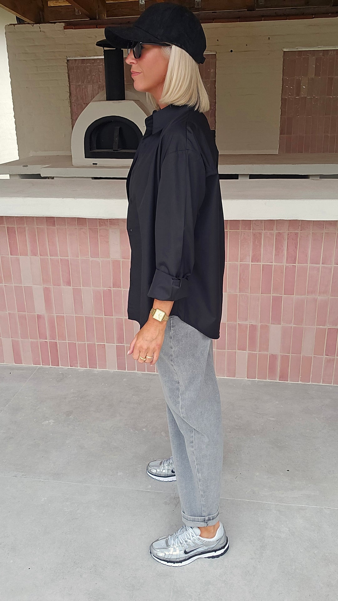 LOUIZE cotton shirt black
