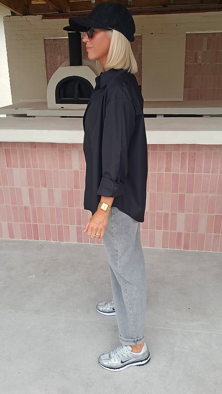 LOUIZE cotton shirt black