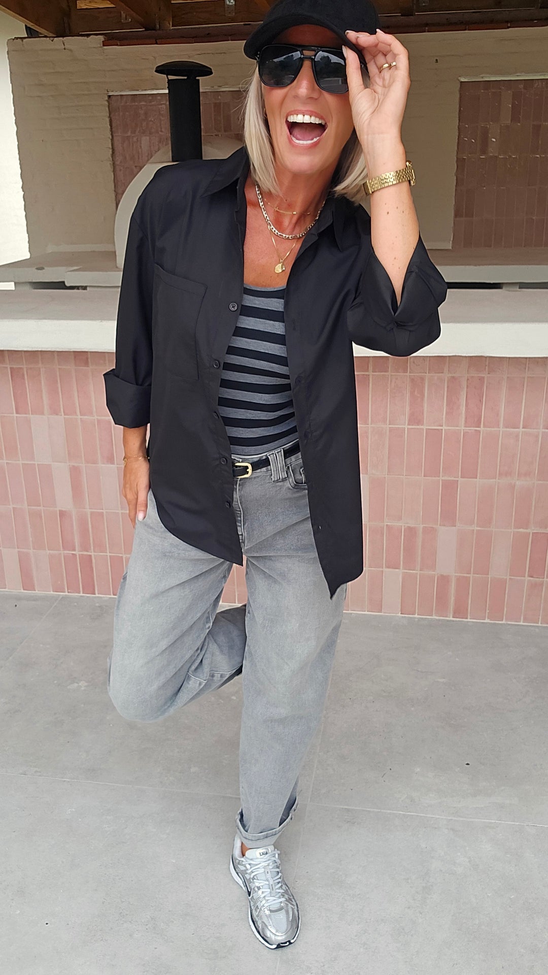 LOUIZE cotton shirt black