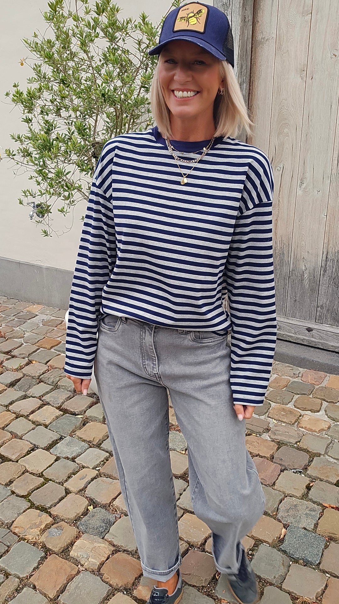 LOU striped longsleeve navy &amp; grey